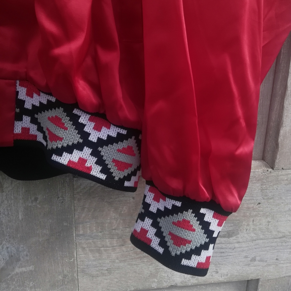 Vintage Red Satin Rodeo Jacket - Picture 2 of 4
